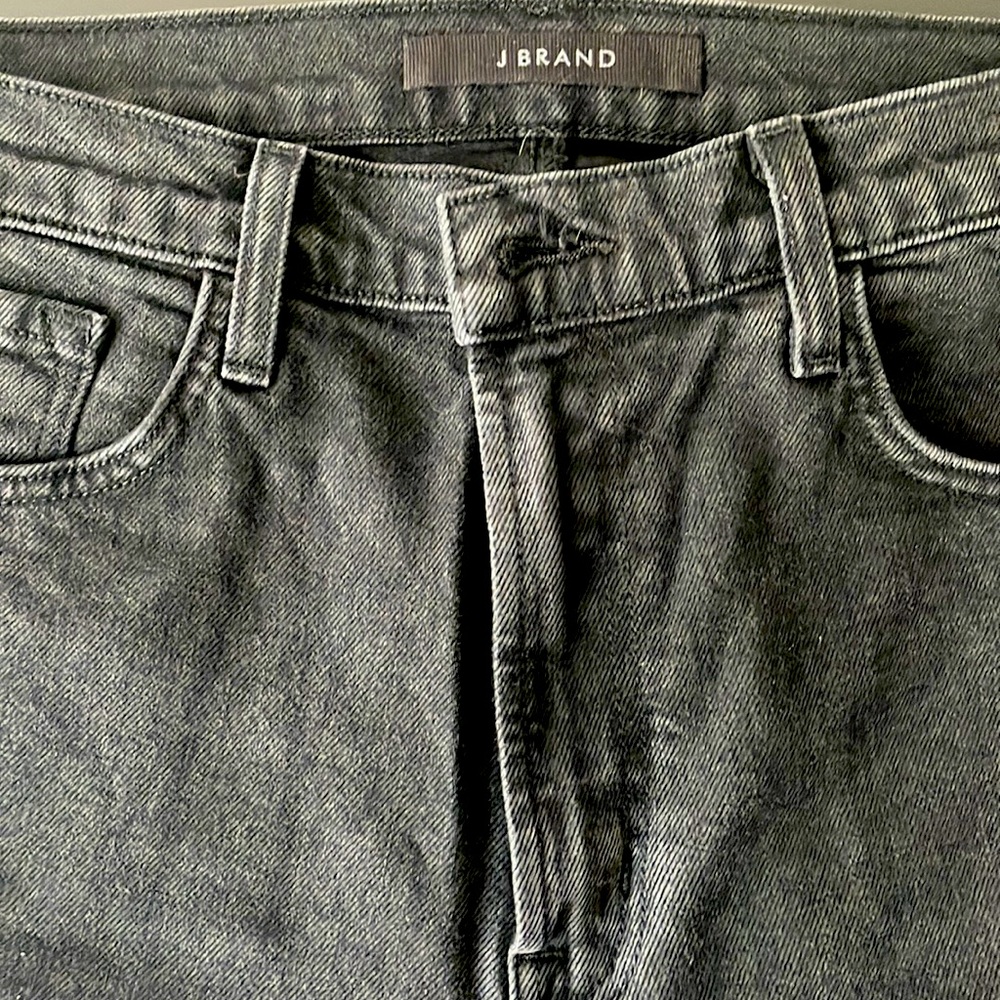 JBrans high waist off black jeans with ankle details